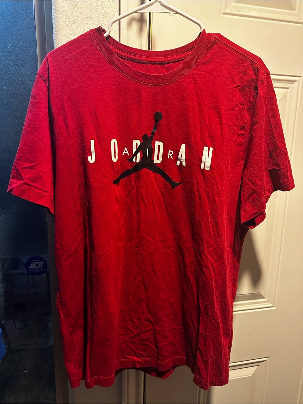 Jordan Jumpman Stretch T-Shirt Size XL Red Black Graphic Tee